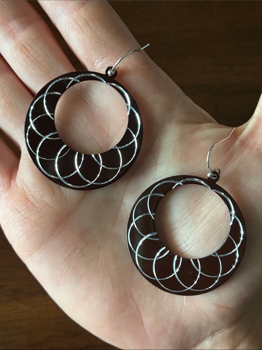 🔺FREE WHEN BUNDLED🔺 Engraved Metal, Dangle Earrings — Hoops / Discs